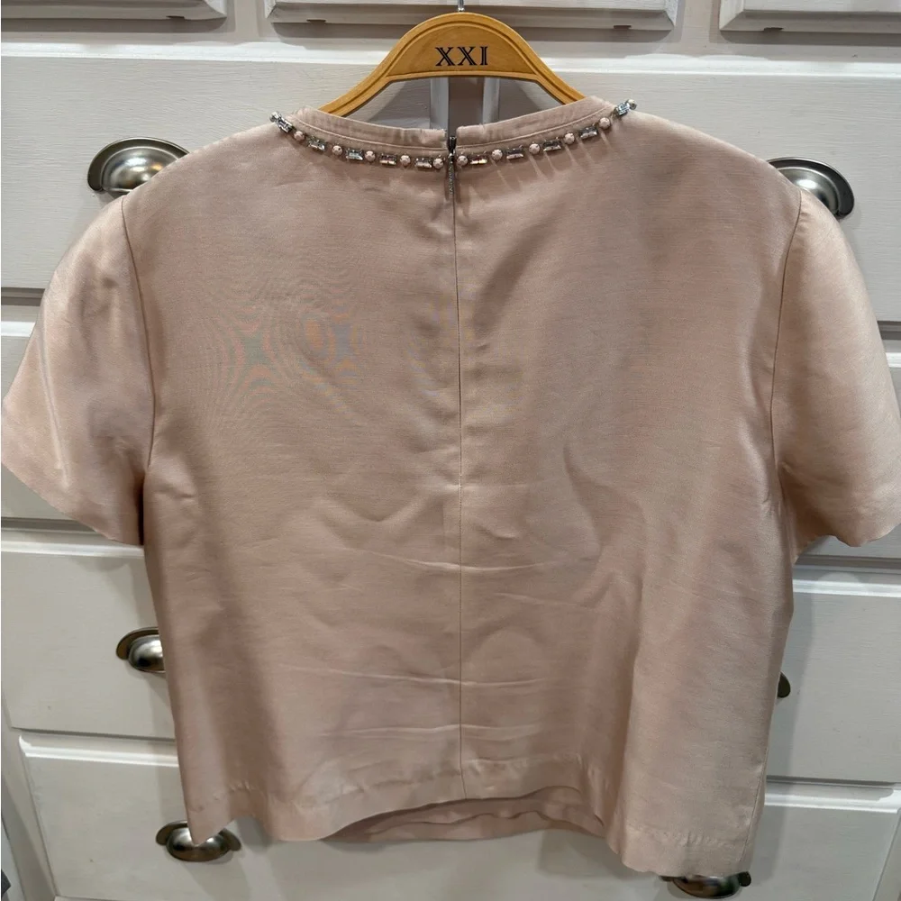 Tory Burch Pink Embellished Fitted Blouse - Picture 6 of 6